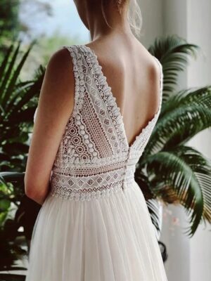 Robe de Mariée Bohème Halo de Givre