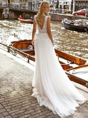 Robe de Mariée Bohème Sillage de Soie