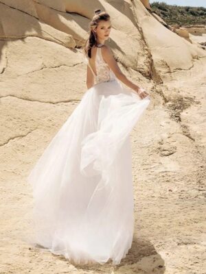 Robe de Mariage Simple bohème 3 Robe de Mariée Bohème Parfum de Neige