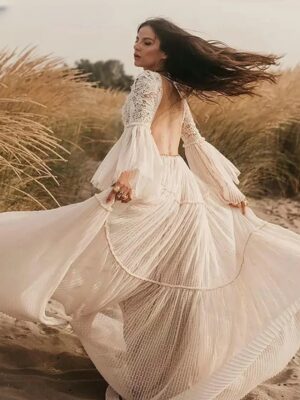 Robe de Mariée Bohème Voile Vagabond