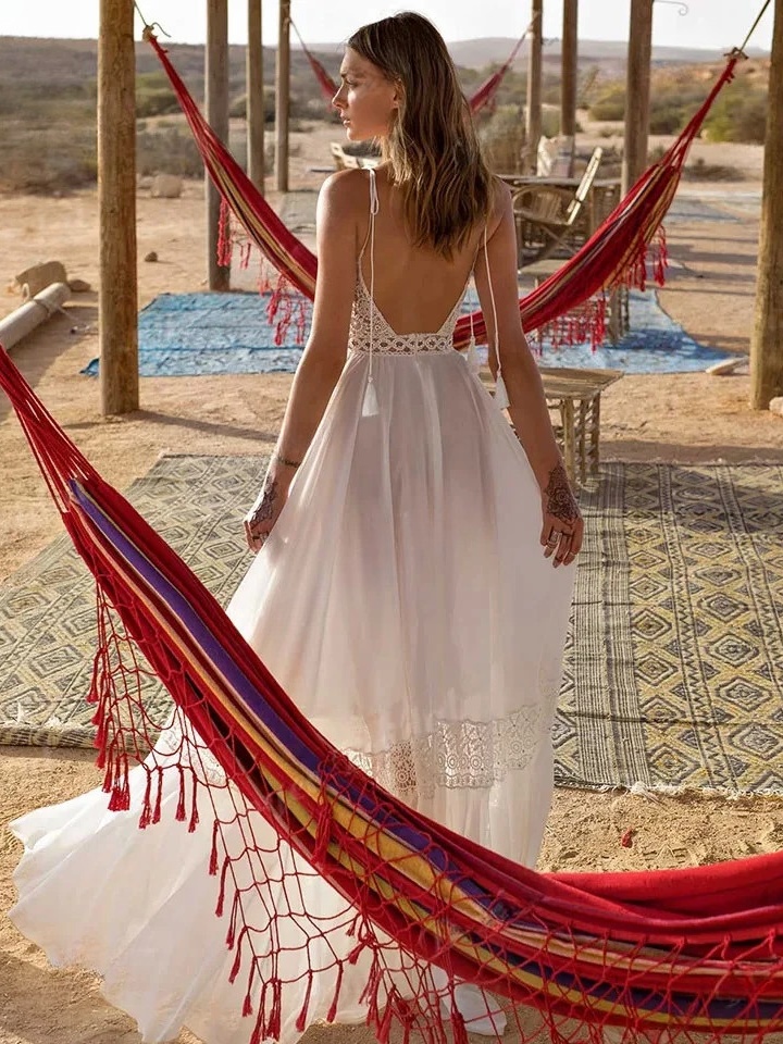 Robe de Mariage Gitan 2 Robe de Mariée Bohème Frisson du Matin