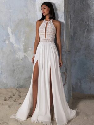 Robe de Mariée Bohème Asymétrique