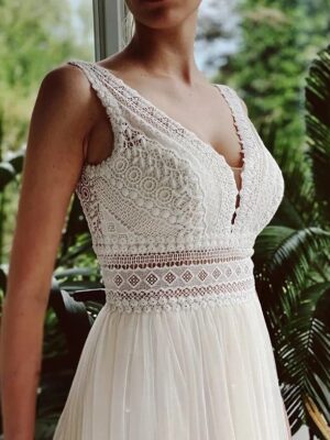 Robe de Mariée Bohème Halo de Givre