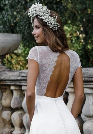 Bohème Robe de Mariée Dentelle Dos Nu 5 Robe de Mariée Bohème Promesse Envolée