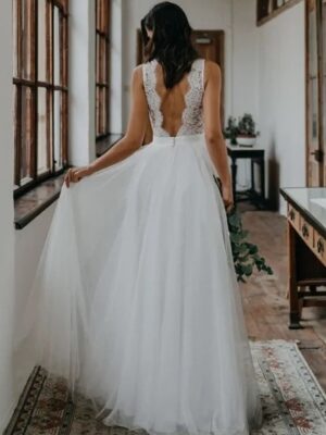 Robe de Mariée Bohème Miroir des Cieux