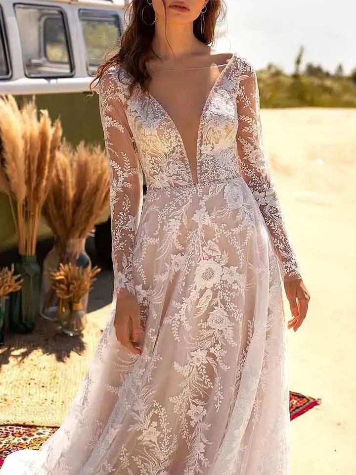 Robe de Mariée Bohème 2023 2 Robe de Mariée Bohème Songe Silencieux