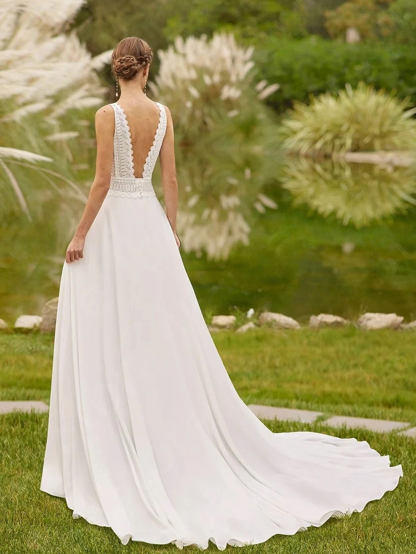 Robe de Cérémonie Mariage Champêtre 2 Robe de Mariée Bohème Brise Sacrée