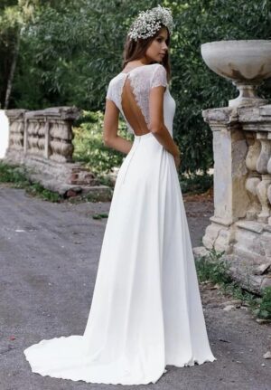 Bohème Robe de Mariée Dentelle Dos Nu