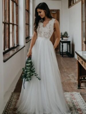 Robe de Mariée Bohème Miroir des Cieux