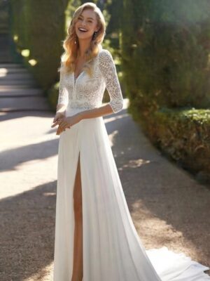 Champêtre Robe de Mariée Bohème Chic