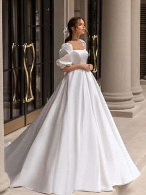 Robe de Mariée Princesse avec Traîne