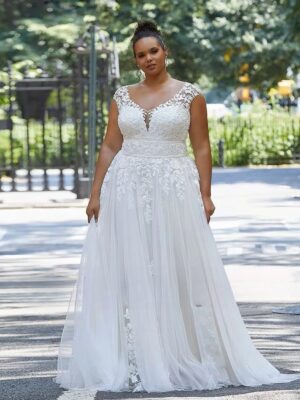 Robe de Mariée Bohème Champêtre Grande Taille