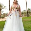Robe de Mariée Grande Taille à Fleur 2020 5 Robe de Mariée Grande Taille à Fleur 2020