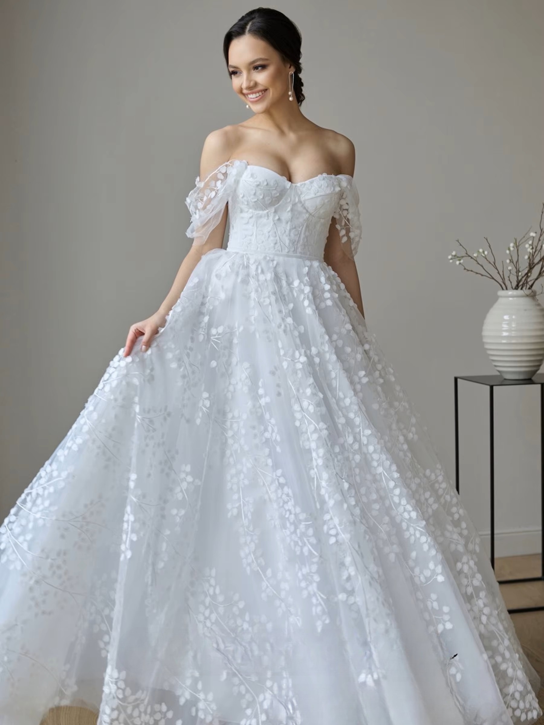 Robe de Mariée Princesse avec Bustier 1 Robe de Mariée Princesse avec Bustier