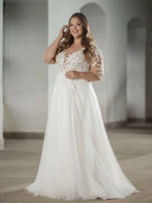 Robe de Mariée Empire Grande Taille