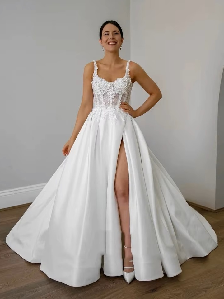 Robe de Mariée Princesse avec Bretelle 1 Robe de Mariée Princesse avec Bretelle