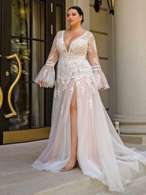 Robe de Mariée Grande Taille Bohème