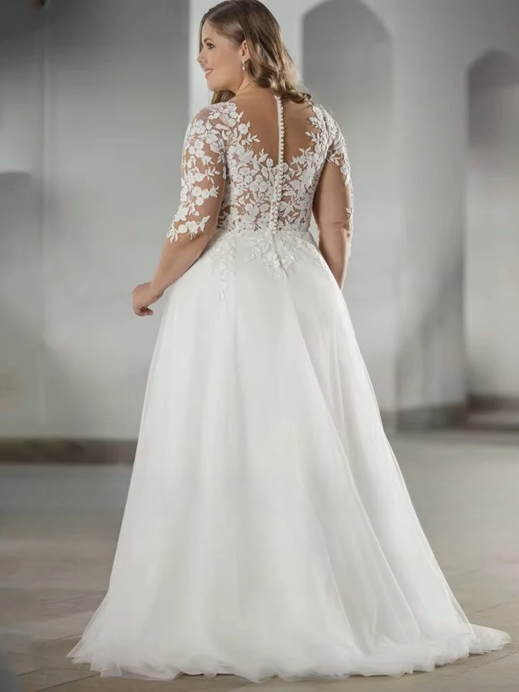 Robe de Mariée Empire Grande Taille 2 Robe de Mariée Empire Grande Taille – Image 2