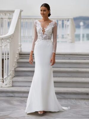 Robe de Mariée Simple Droite