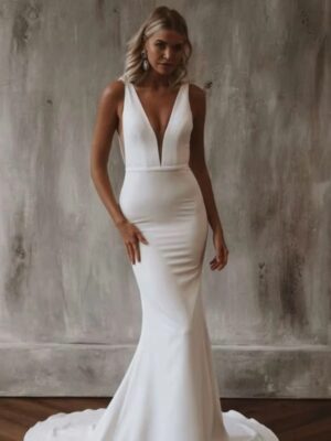 Robe de Mariée Simple Blanche
