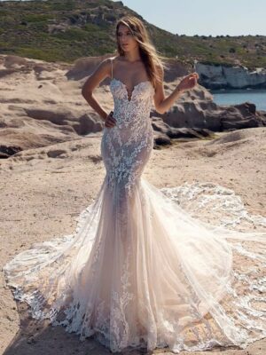 Robe de Mariée Sirène Bustier Cœur