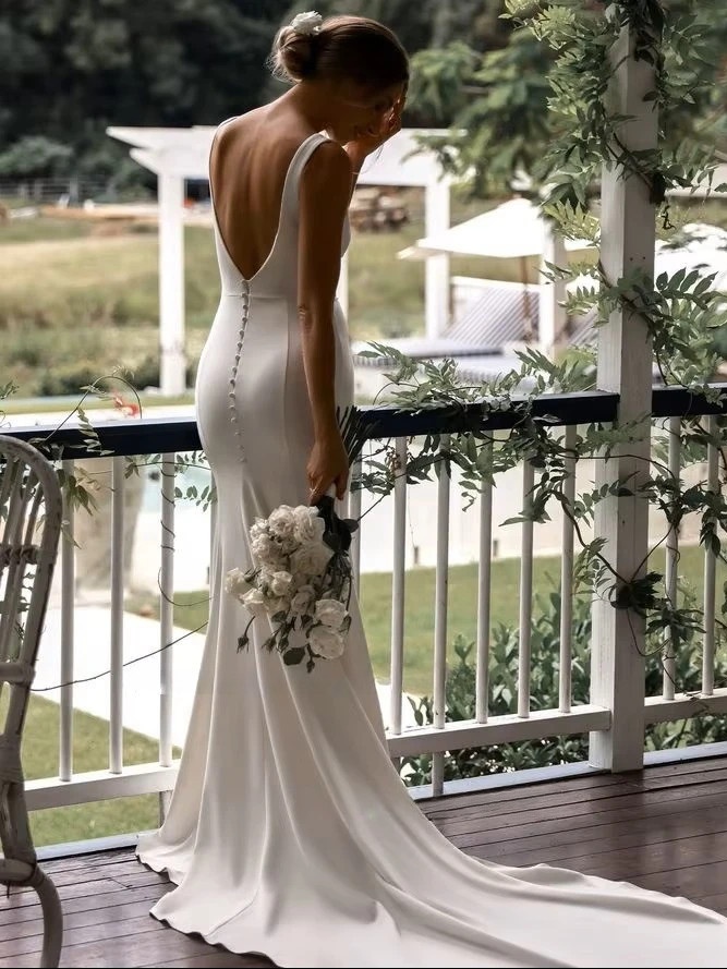 Robe de Mariée Simple Élégante 2 Robe de Mariée Simple Élégante – Image 2