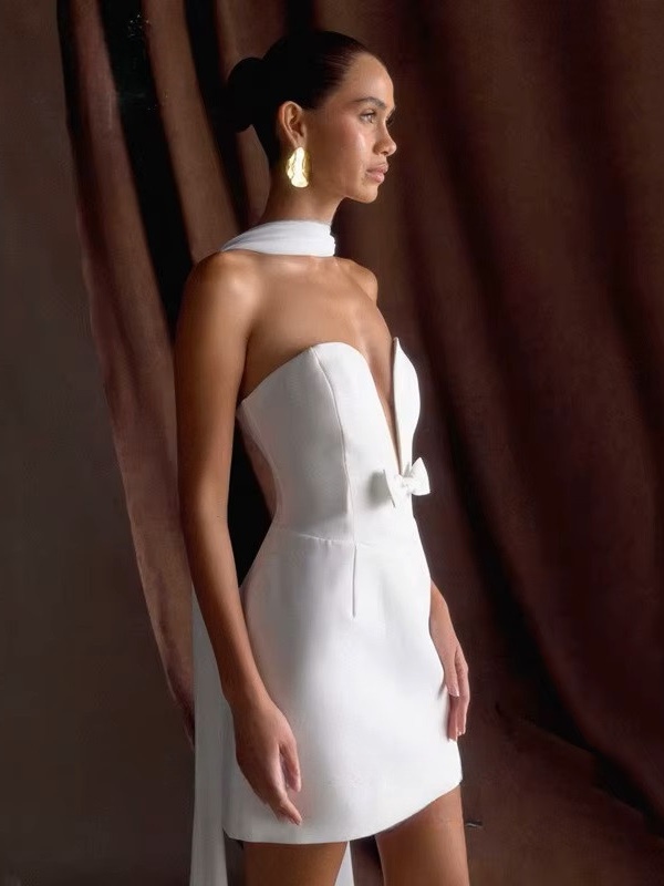 Robe de Mariée Courte pour Mariage Civil 3 Robe de Mariée Courte pour Mariage Civil – Image 3