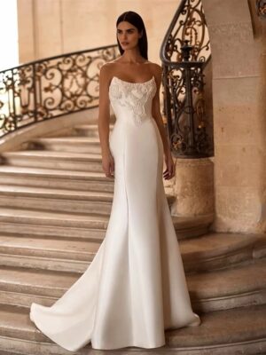 Robe de Mariée Simple sans Traîne