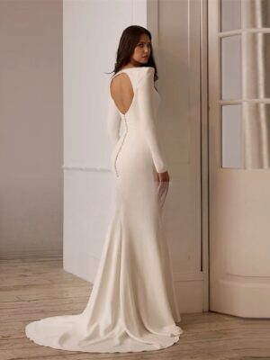 Robe de Mariée Simple et Fluide