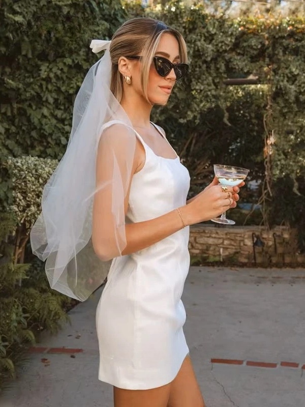 Robe de Mariée Courte Mariage Civil 3 Robe de Mariée Courte Mariage Civil – Image 3