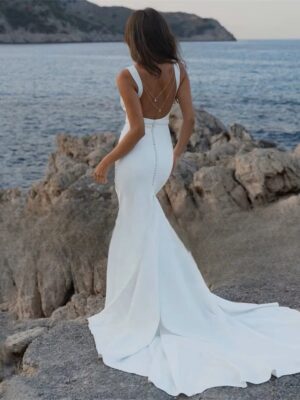 Robe de Mariée Manche Longue Simple