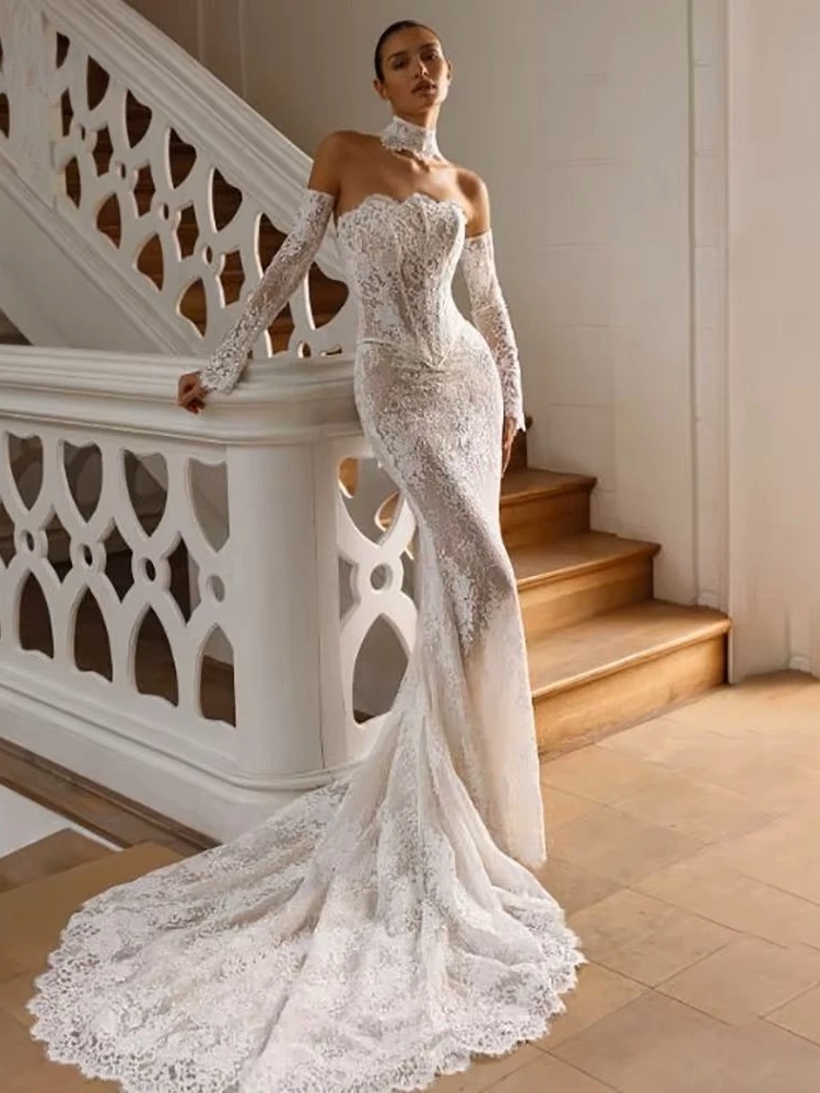 Robe de Mariée Sirène en Dentelle 1 Robe de Mariée Sirène en Dentelle