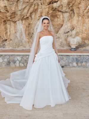 Robe de Mariée Princesse avec Traîne et Voile