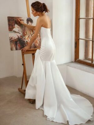 Robe de Mariée Simple pour Mariage Civil 5 S711818c8fe994a42bd58b23dbbc1e986o Cropped