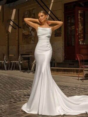 Robe de Mariée en Soie Simple