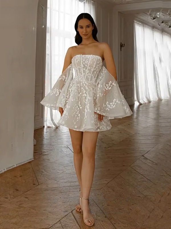 Robe de Mariée Courte Bouffante 1 Robe de Mariée Courte Bouffante