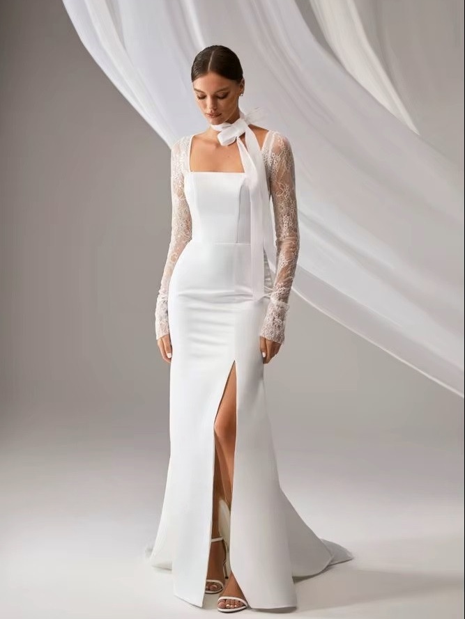 Robe de Mariée Fluide et Simple 1 Robe de Mariée Fluide et Simple
