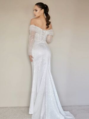 Robe de Mariée Sirène Manches Longues Dentelle 7 S9611419bd9d24d1c8b257f36ccbeb801c Cropped