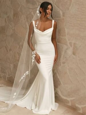 Robe de Mariée Hiver Simple