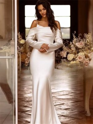 Robe de Mariée Simple pour Mariage Civil Hiver 5 Saed7aa17389f430a9a330938bb16fc2cU Cropped