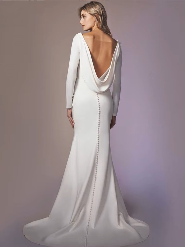 Robe de Mariée Simple avec Manches 2 Robe de Mariée Simple avec Manches