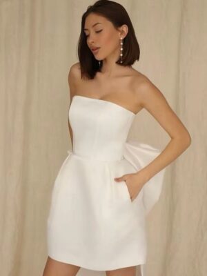 Robe de Mariage Civil Chic Courte
