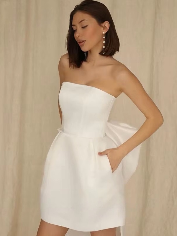 Robe de Mariage Civil Chic Courte 1 Robe de Mariage Civil Chic Courte