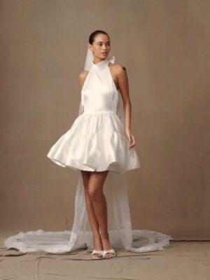 Robe de Mariée Courte en Tulle