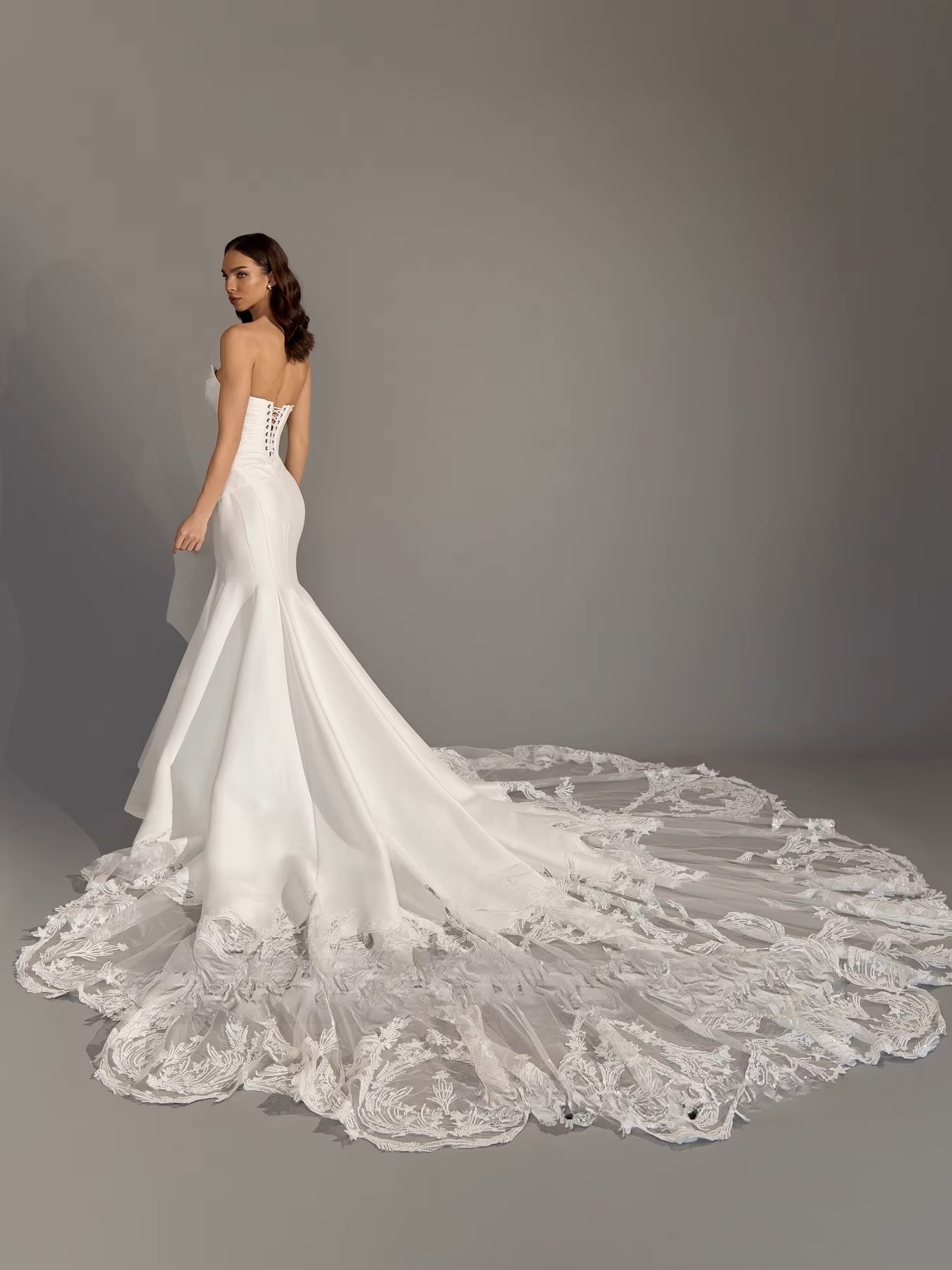 Robe de Mariée Sirène sans Bretelles 3 Robe de Mariée Sirène sans Bretelles – Image 3