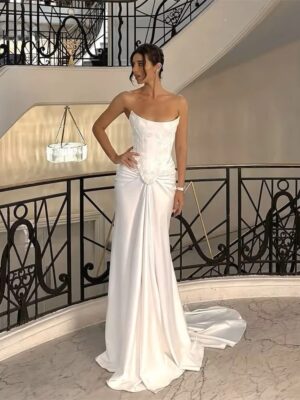 Robe de Mariée Droite Simple