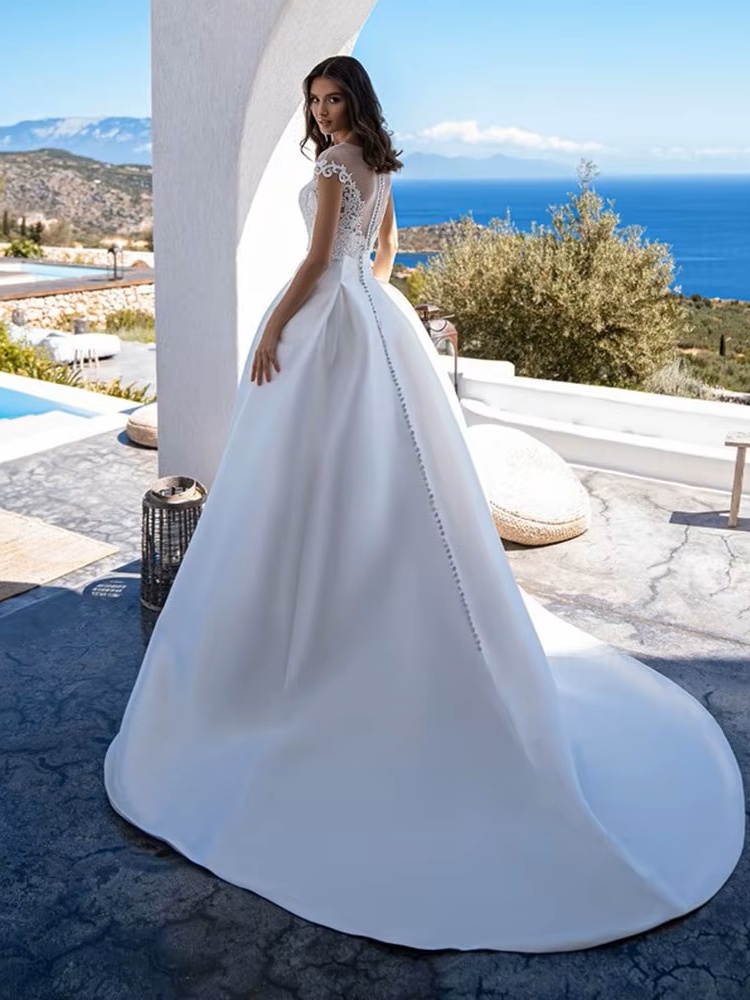 Robe Simple de Mariage Civil 2 Robe Simple de Mariage Civil – Image 2