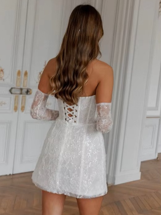 Robe de Mariée Courte Retro 3 Robe de Mariée Courte Retro – Image 3