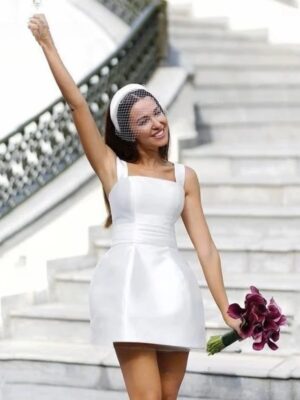 Robe de Mariée Simple Courte