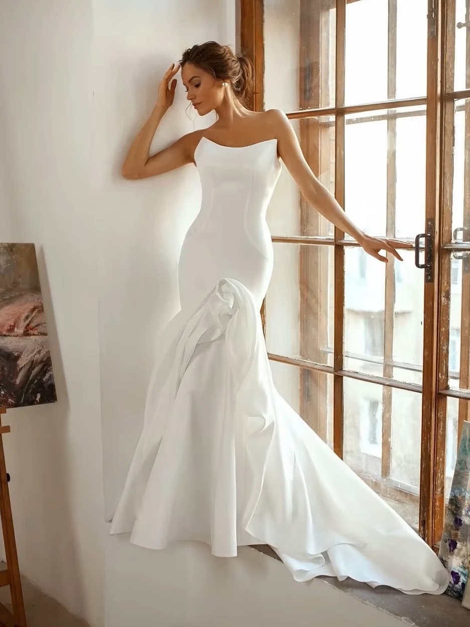 Robe de Mariée Simple pour Mariage Civil 1 Robe de Mariée Simple pour Mariage Civil